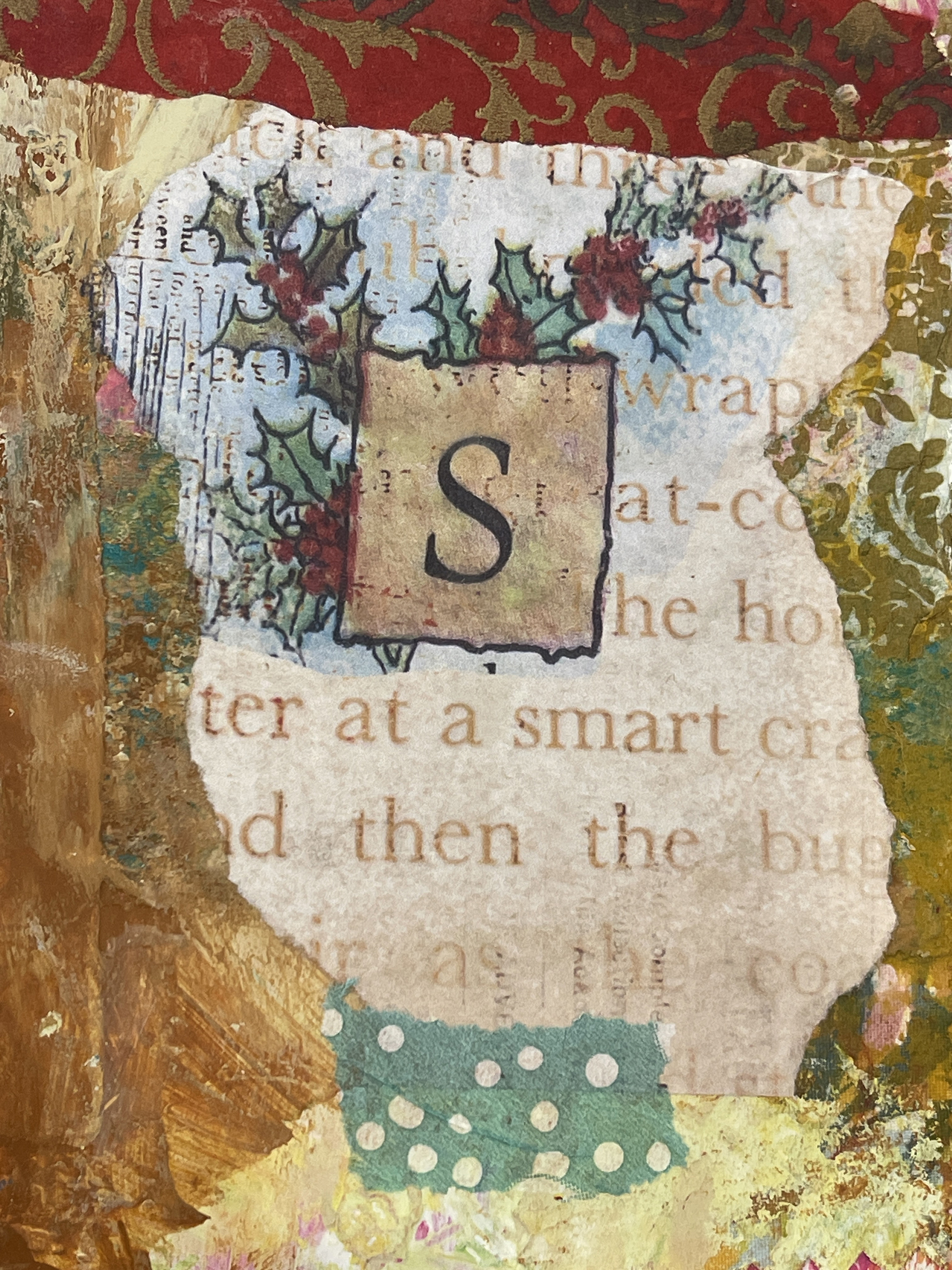 cintage christmas altered book